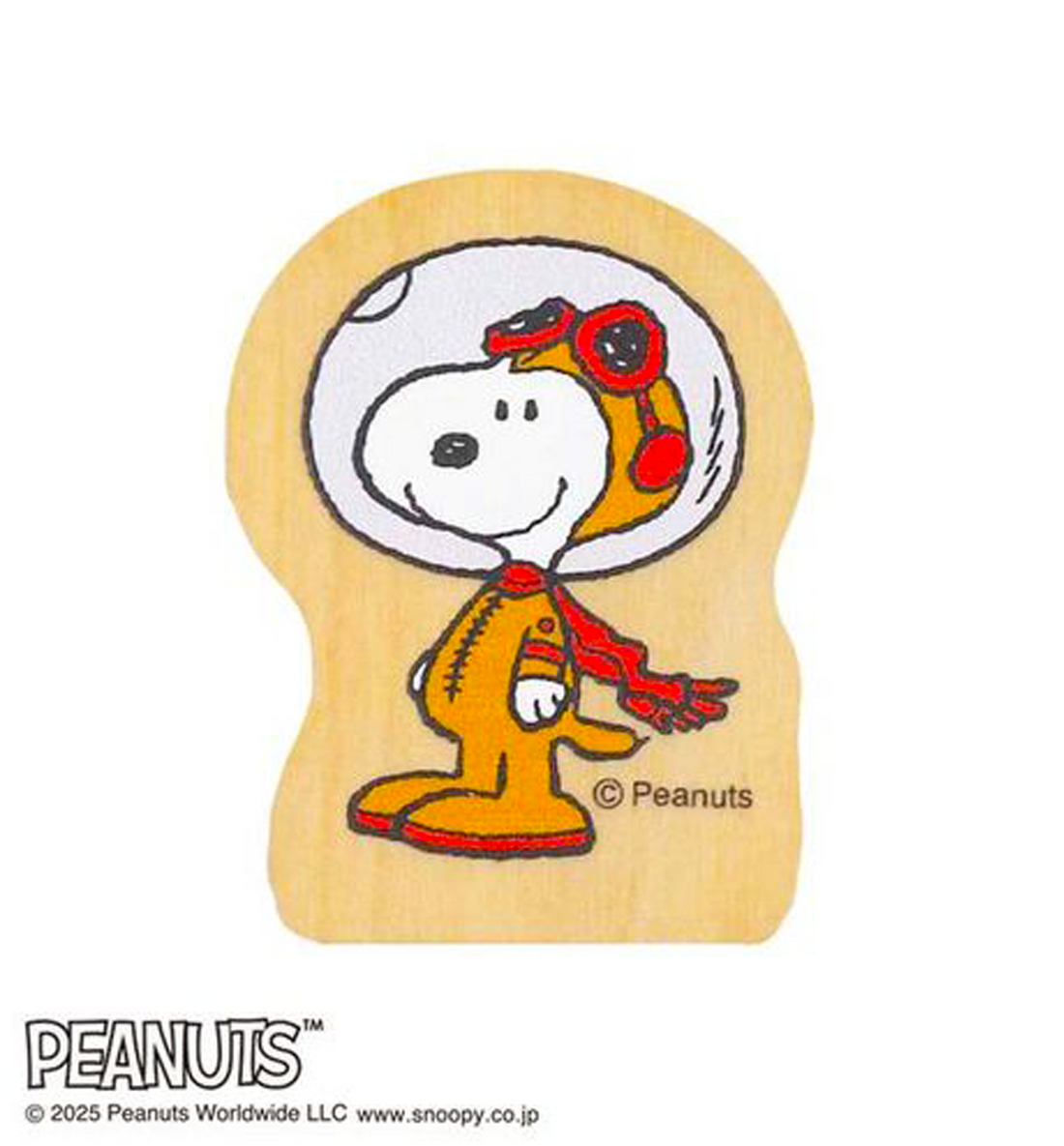 [JAPAN] Peanuts Snoopy Wooden Stamp [Astronaut]