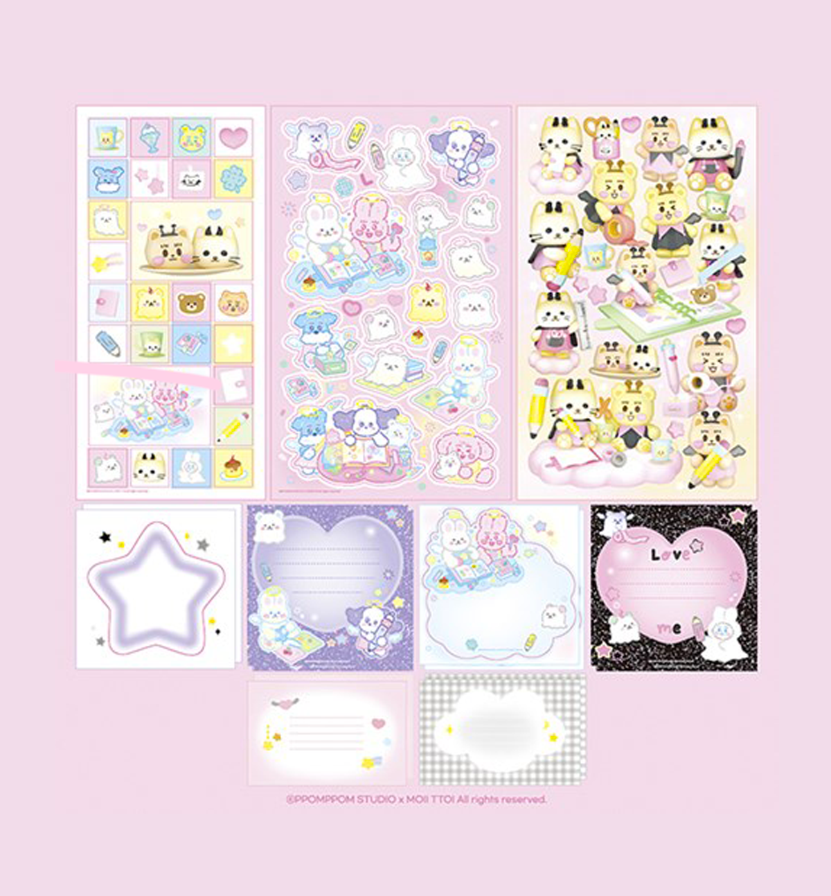 Moitoi x Poomppom Collaboration Pack [12 Stickers]