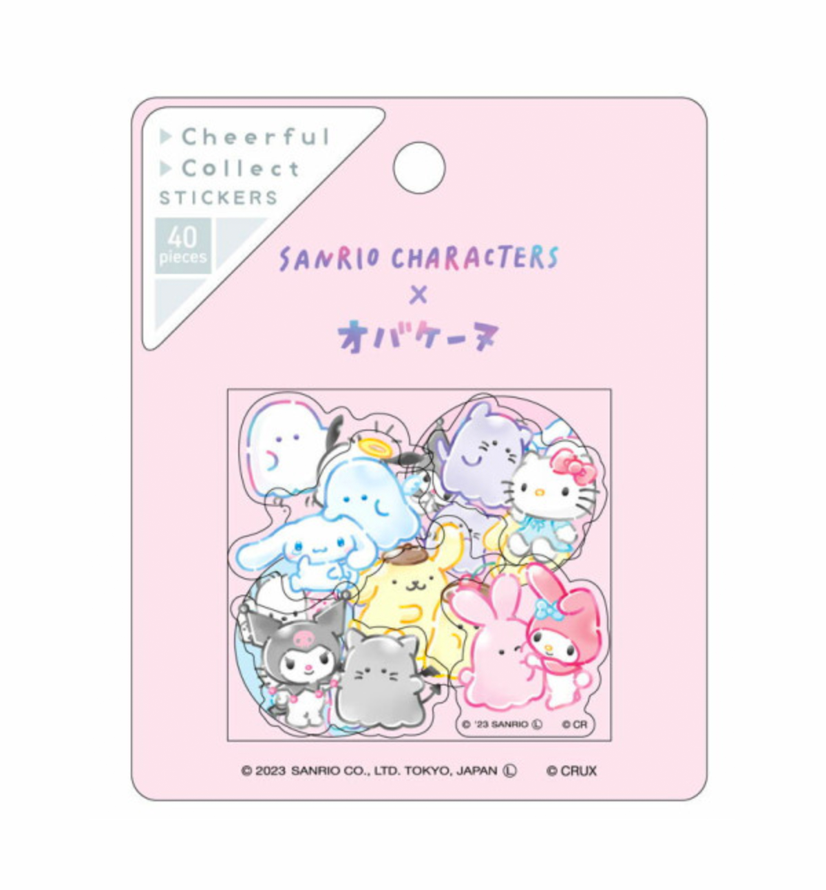 Sanrio × Obakenu Clear Sticker Set [40 pieces]
