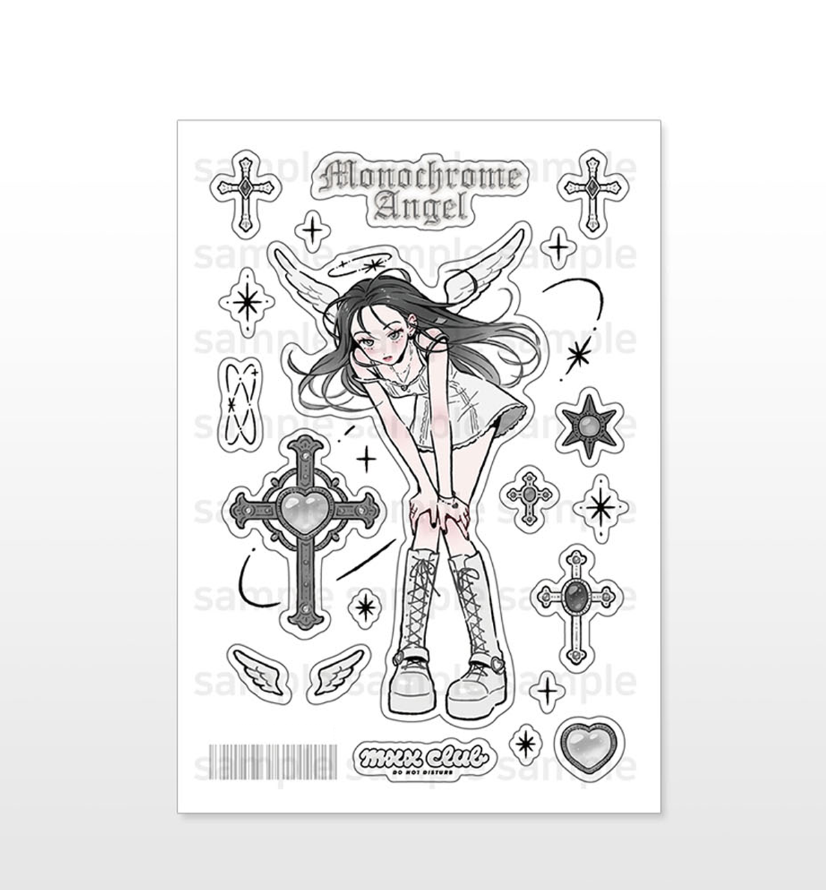 Angel Csm Sticker Monochrome Angel Sticker