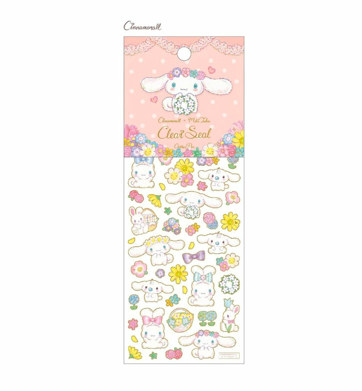 Cinnamoroll x Miki Takei Clear Seal Sticker [Foil Stamping]
