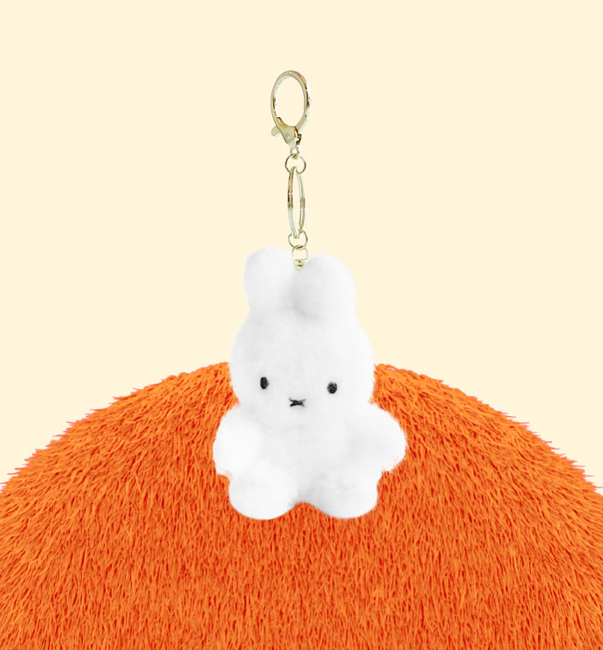 Miffy Creamy Plush Small Keyring [White]