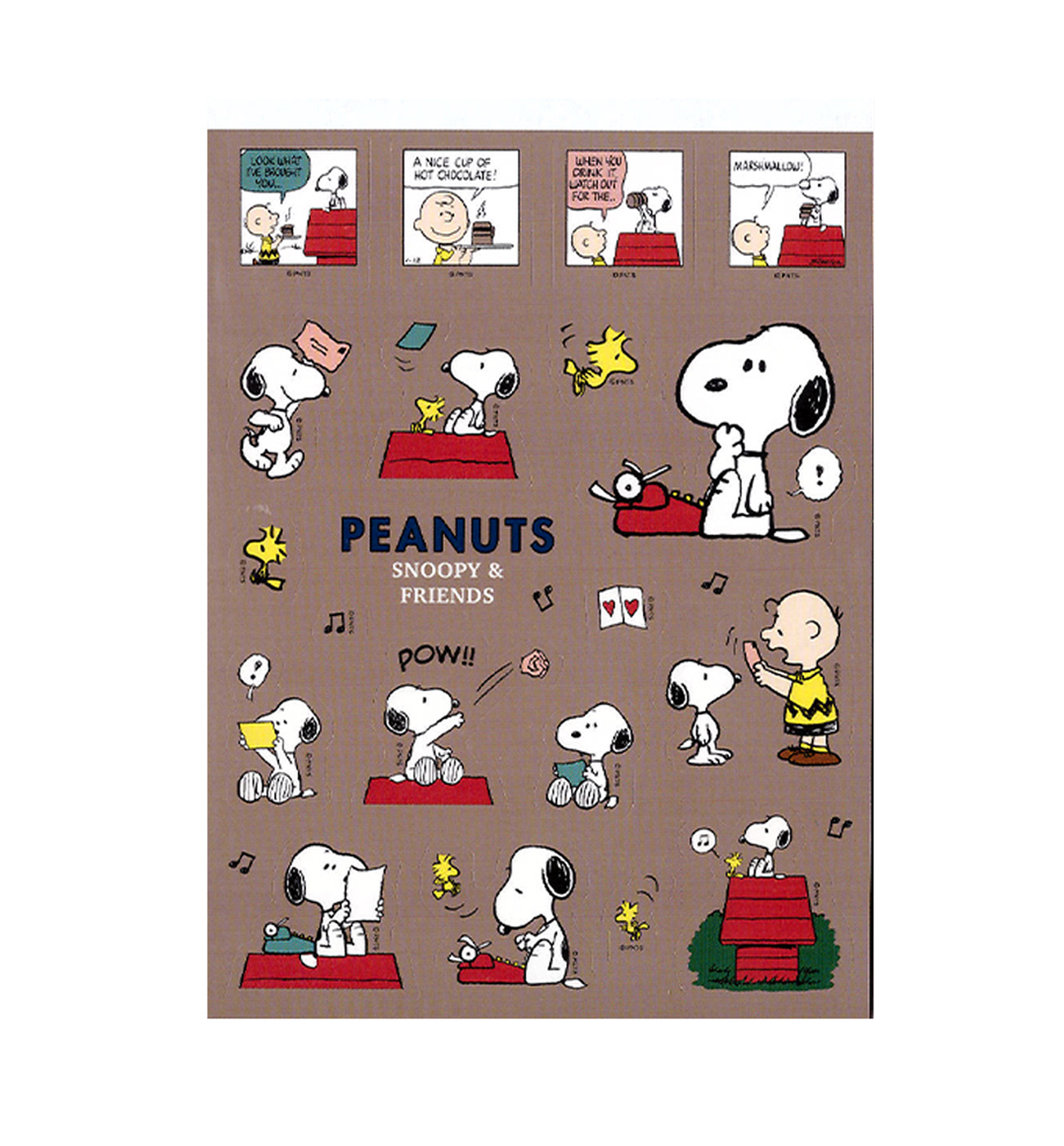 A6 Peanuts Snoopy Memopad [Brown]