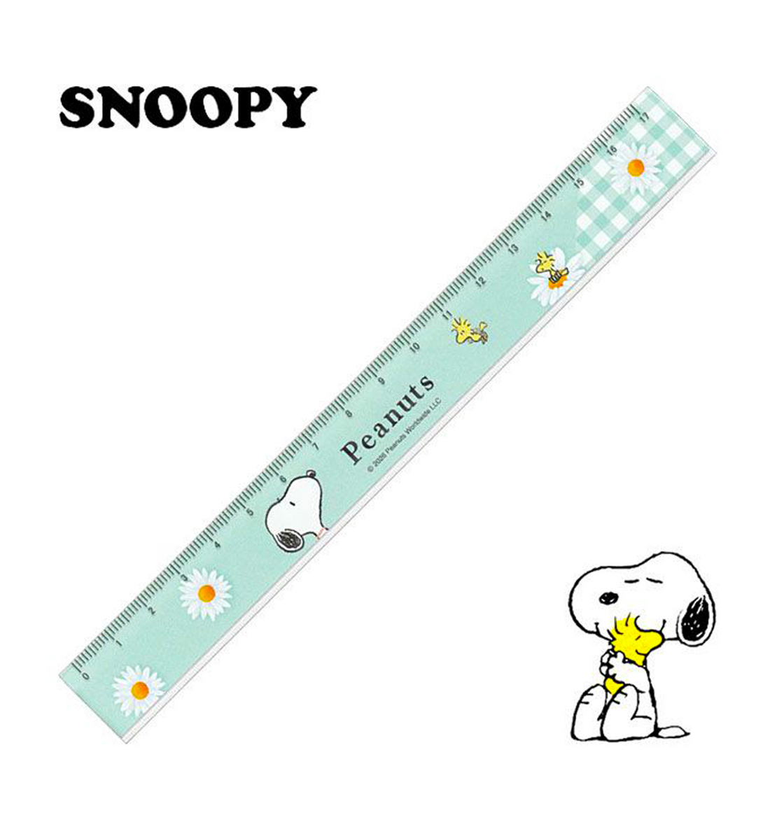 [JAPAN] Peanuts Snoopy Slim Glitter Ruler [Sunflower]