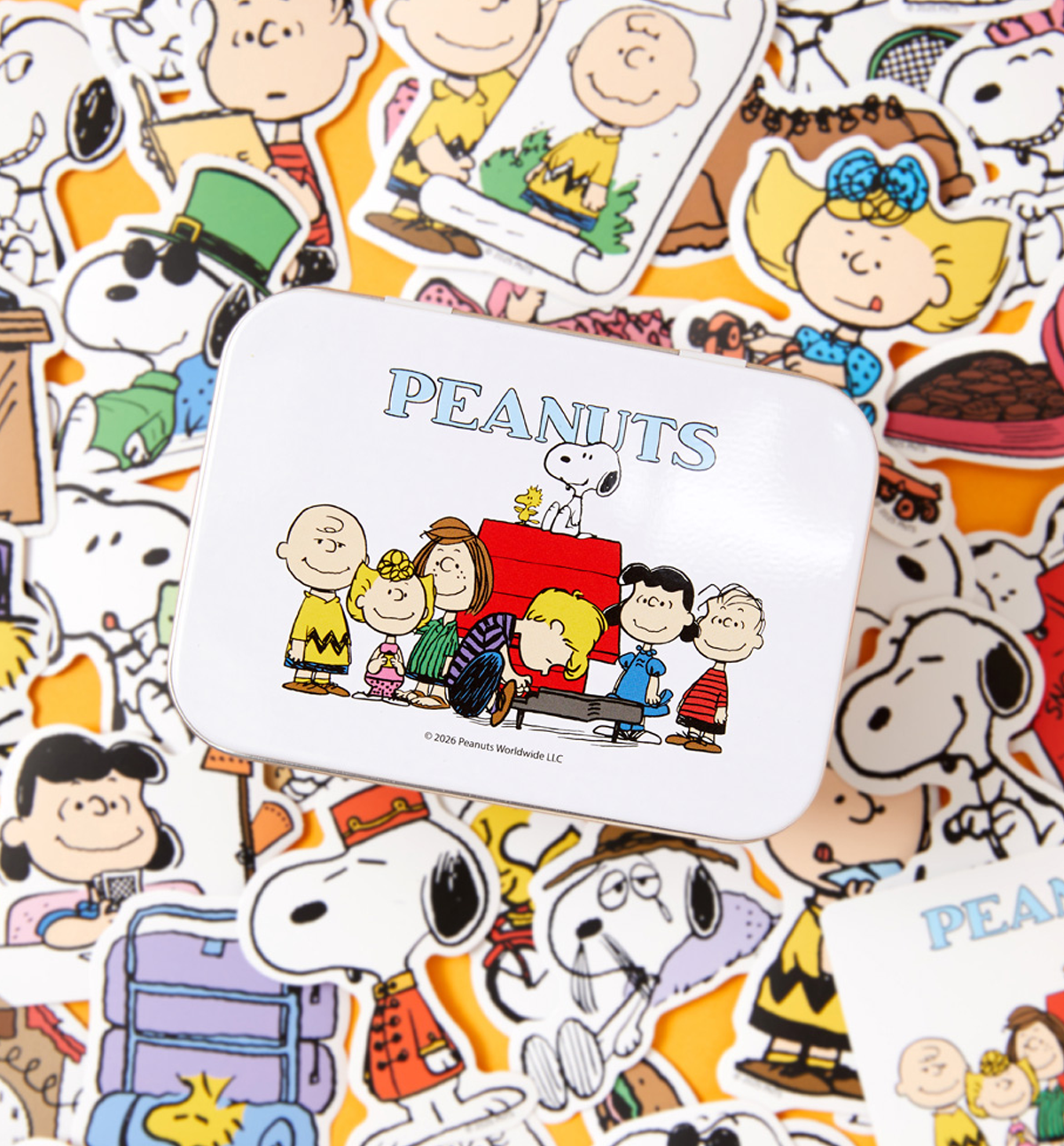 Peanuts Snoopy & Friends Tin Case Sticker Pack Ver. 2 [40 Stickers]