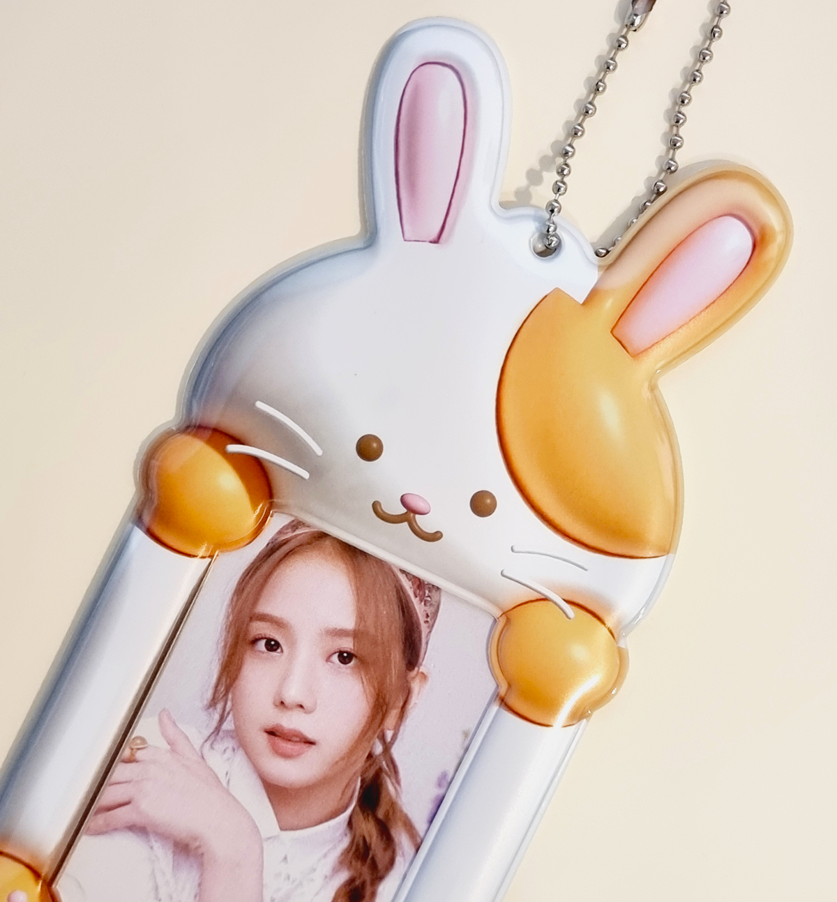 White & Orange Rabbit Photocard Holder