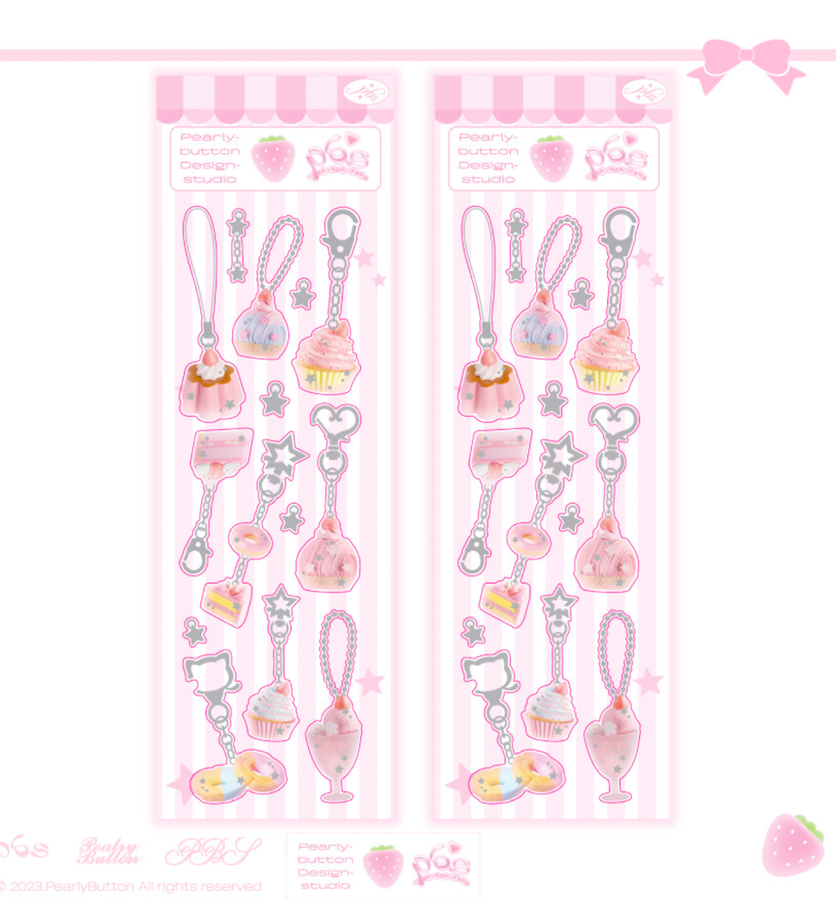 Sweets Miniature Keyring Beads Seal Sticker