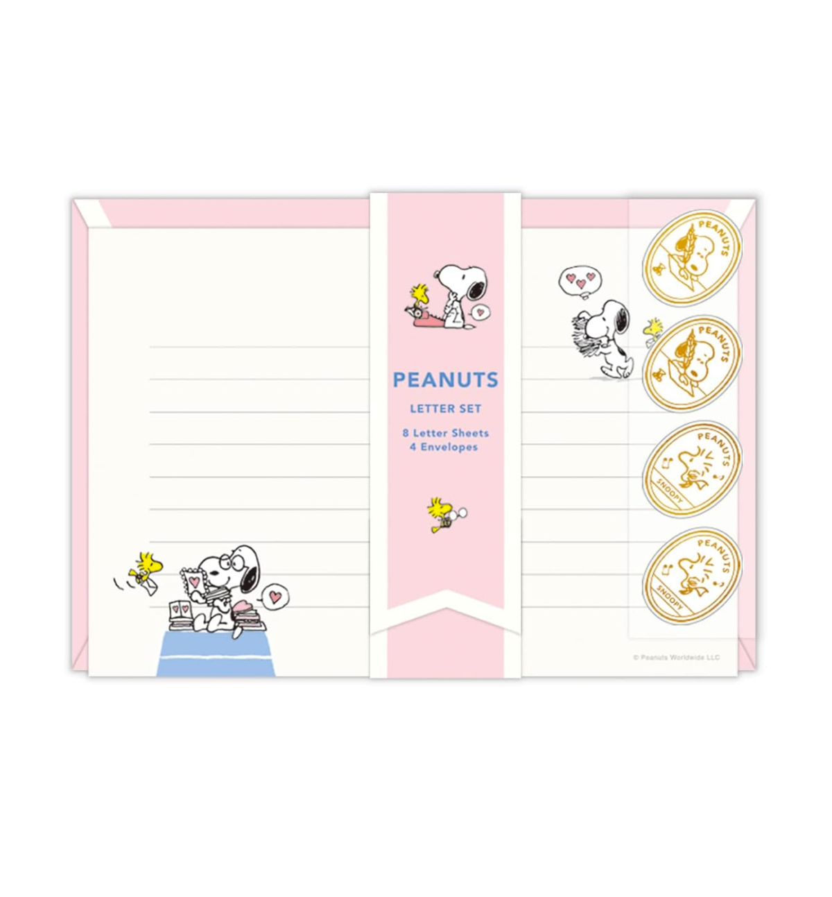Peanuts Snoopy Be Yourself Letter Set [Pink]
