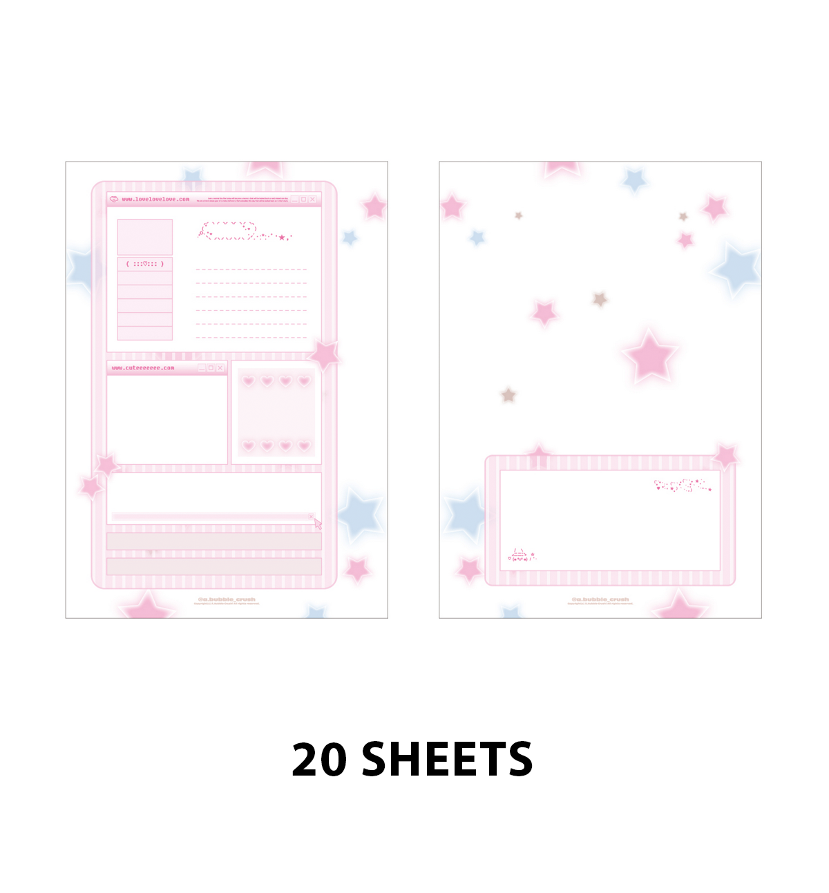A5 Web Page Paper Refill [Pink]
