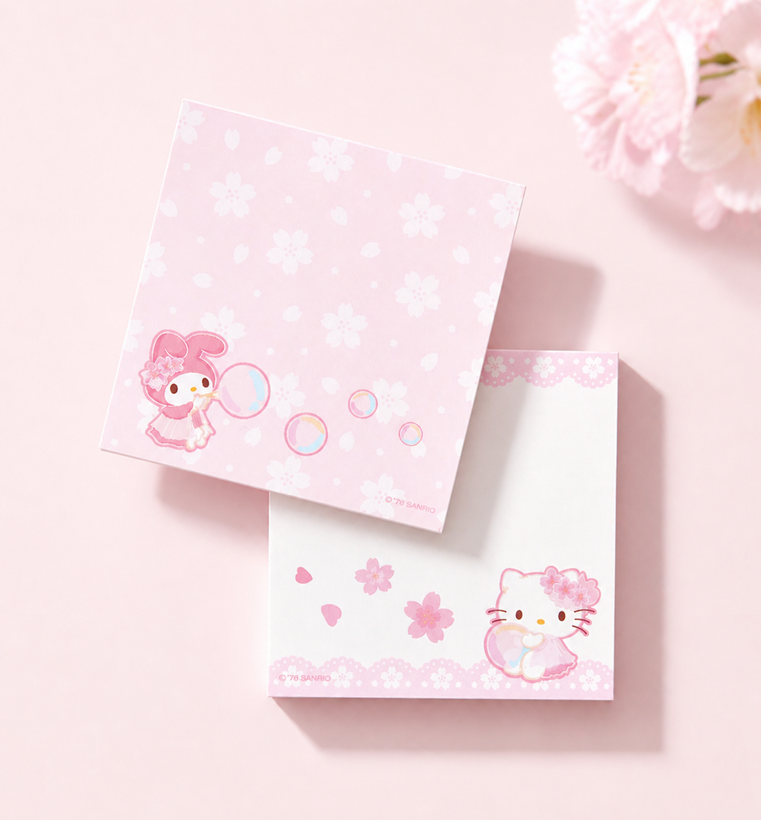 Sanrio Characters Pink Blossom Memo Pad