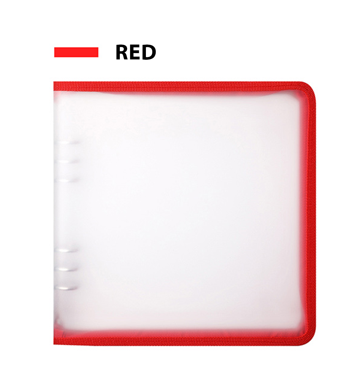 A5 Wide Clear Zipper Binder Cover