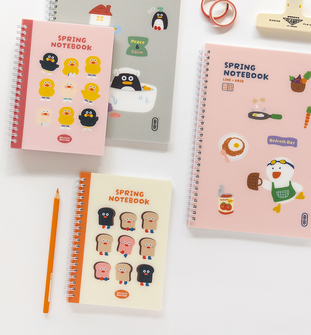 B6 Brunch Brother Line & Blank Ring Notebook