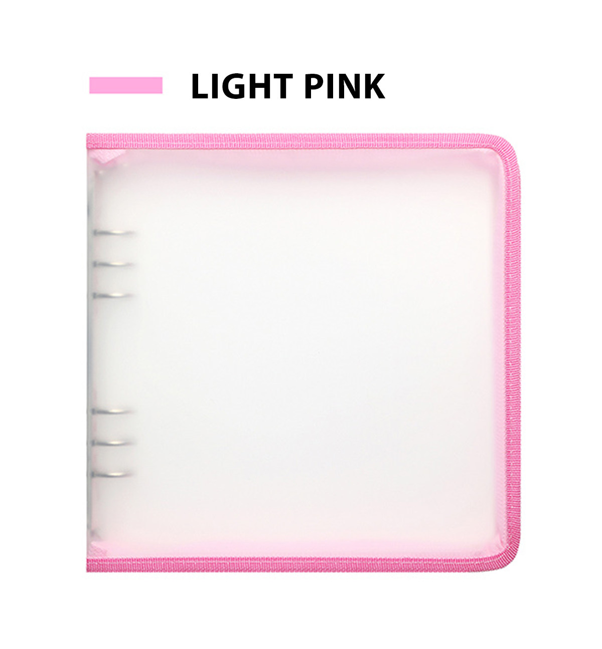 A5 Wide Clear Zipper Binder Cover