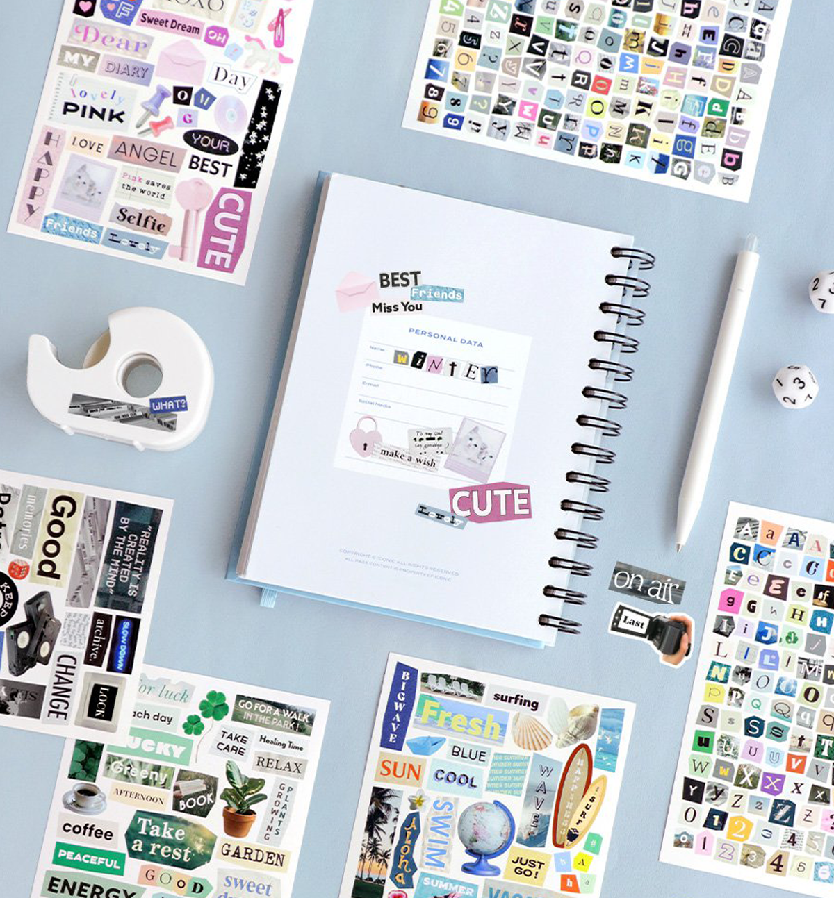 Magazine Collage Sticker Pack