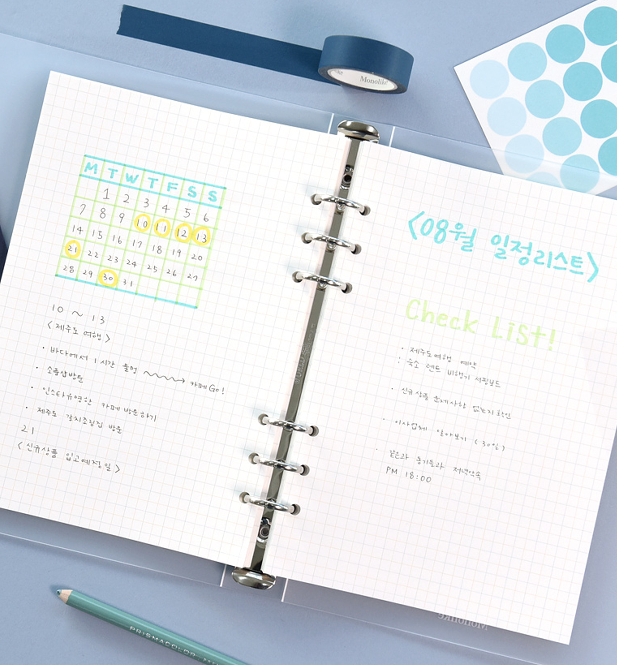 A5 Planner Refill - 25 Sheets [Daily, Line, Grid & Journal]