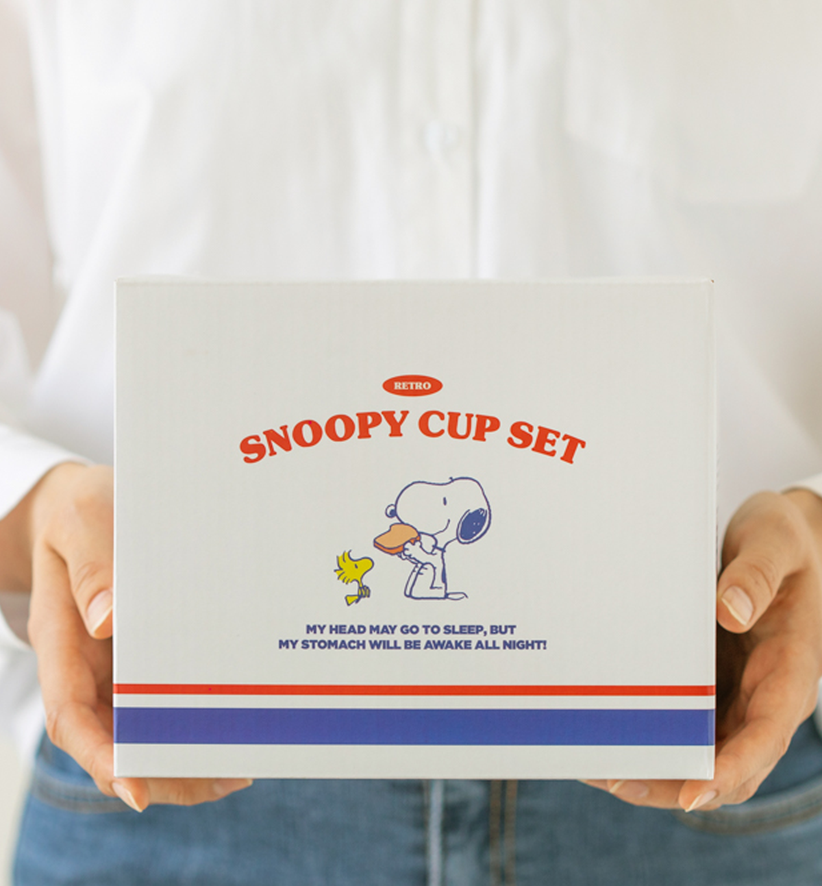 Snoopy Retro Full Set [2 Cups + 2 Plates + 2 Spoons]