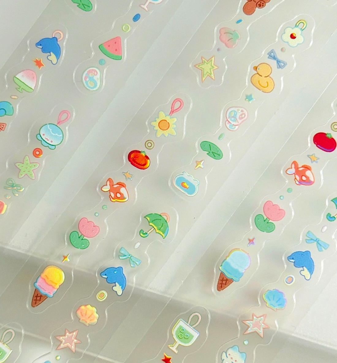 Shimmering Summer Beads Kiss Cut Washi Tape