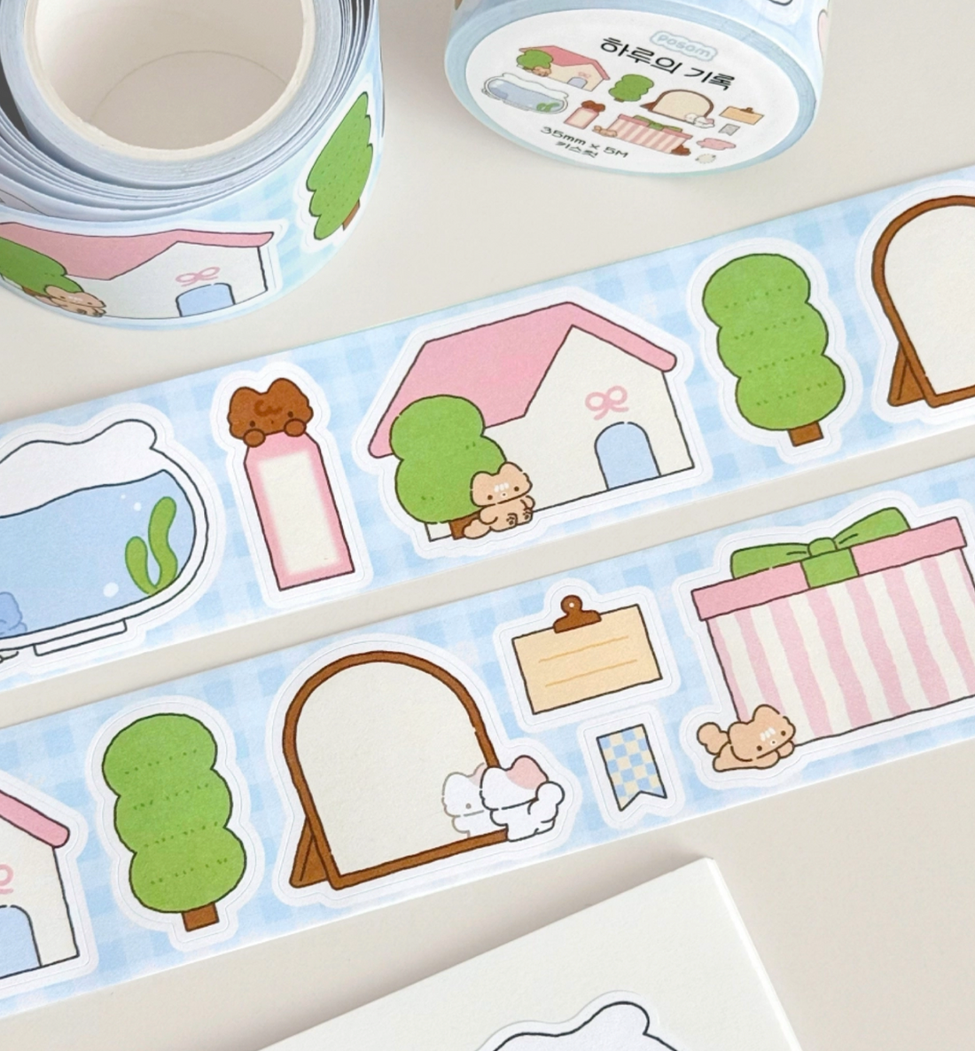 Record Of The Day Memo Kiss Cut Washi Tape