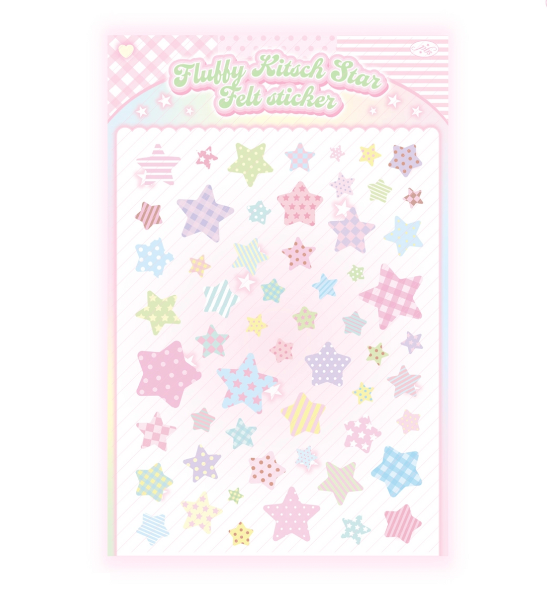 Fluffy Kitsch Star Felt Sticker