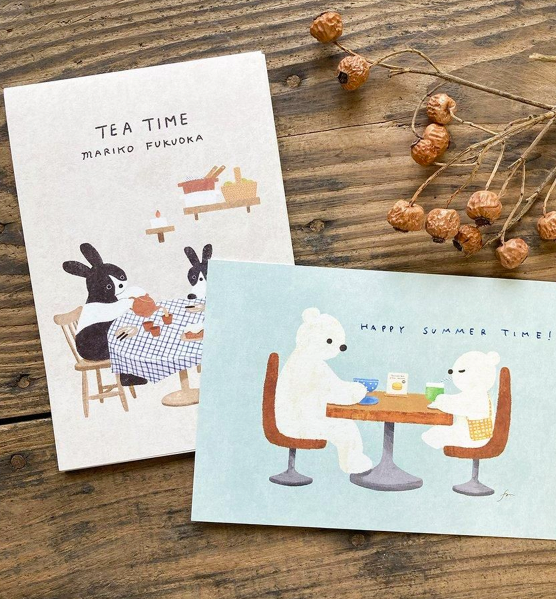 Cozyca x Mariko Fukuoka Postcard Set [Tea Time]