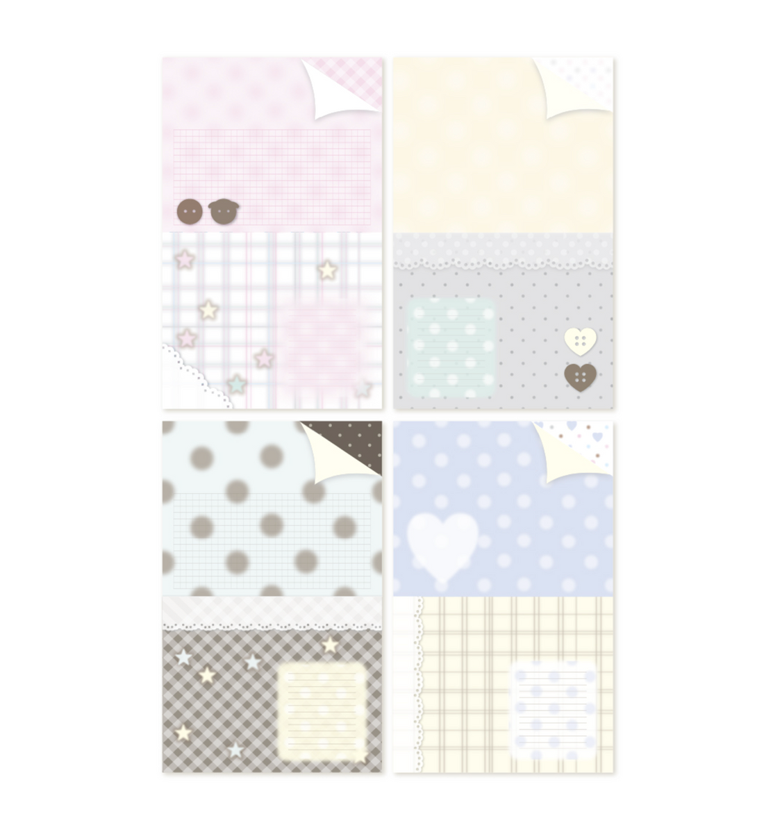 Corner Long Paper Ver. 3 Sticker Set