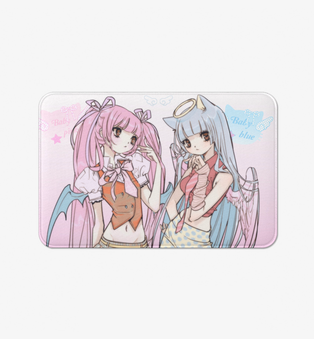 Baby Pink & Blue Mousepad