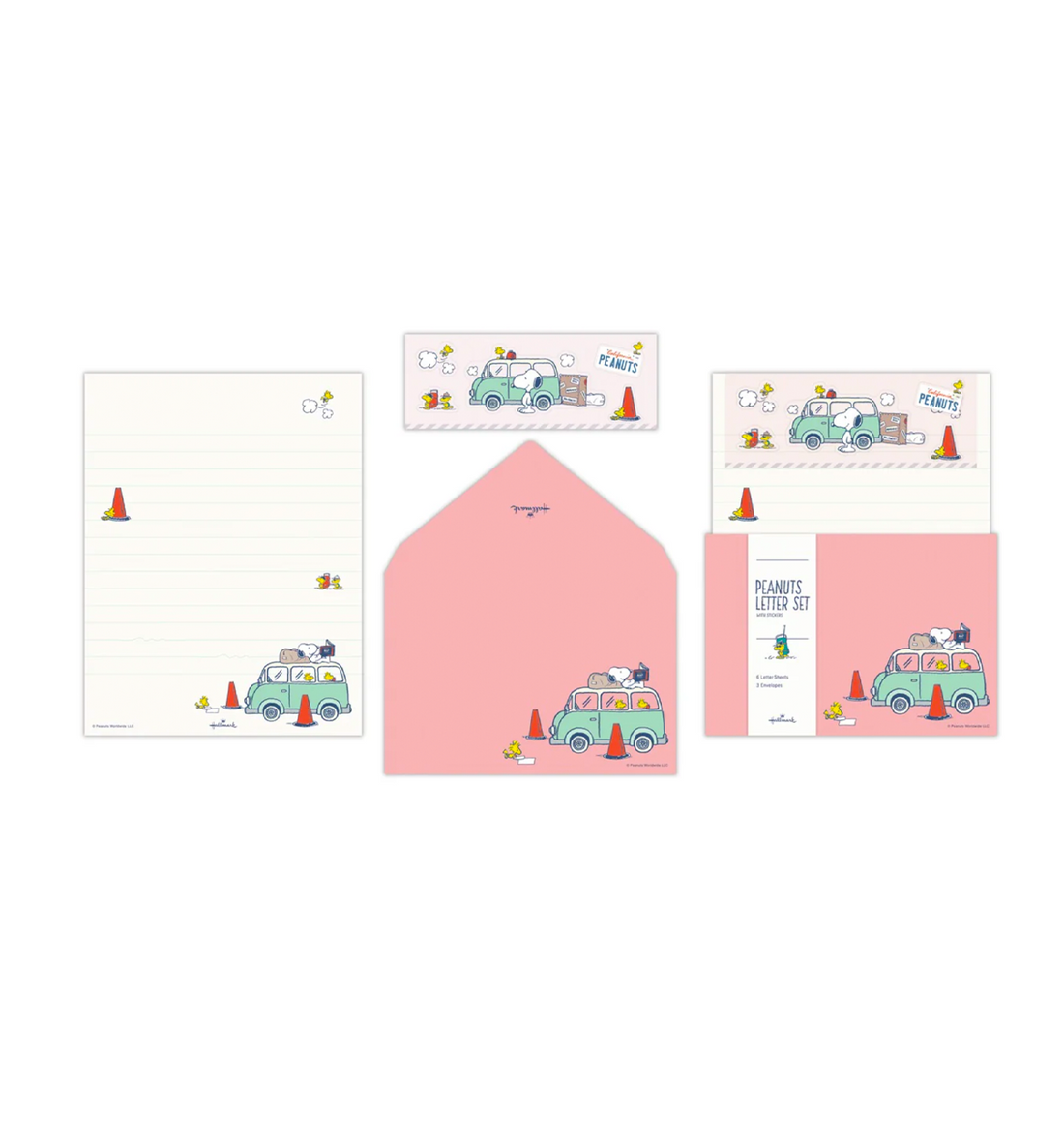 [JAPAN] Peanuts Snoopy Let's Have A Happy Journey Letter Set [Car]