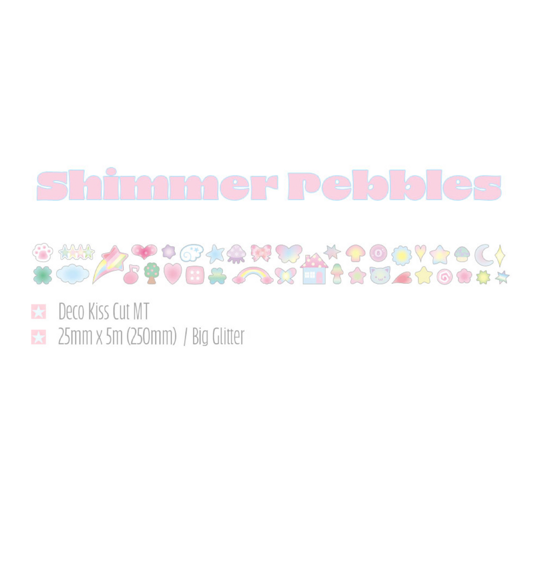 Shimmer Pebbles Kiss Cut Washi Tape