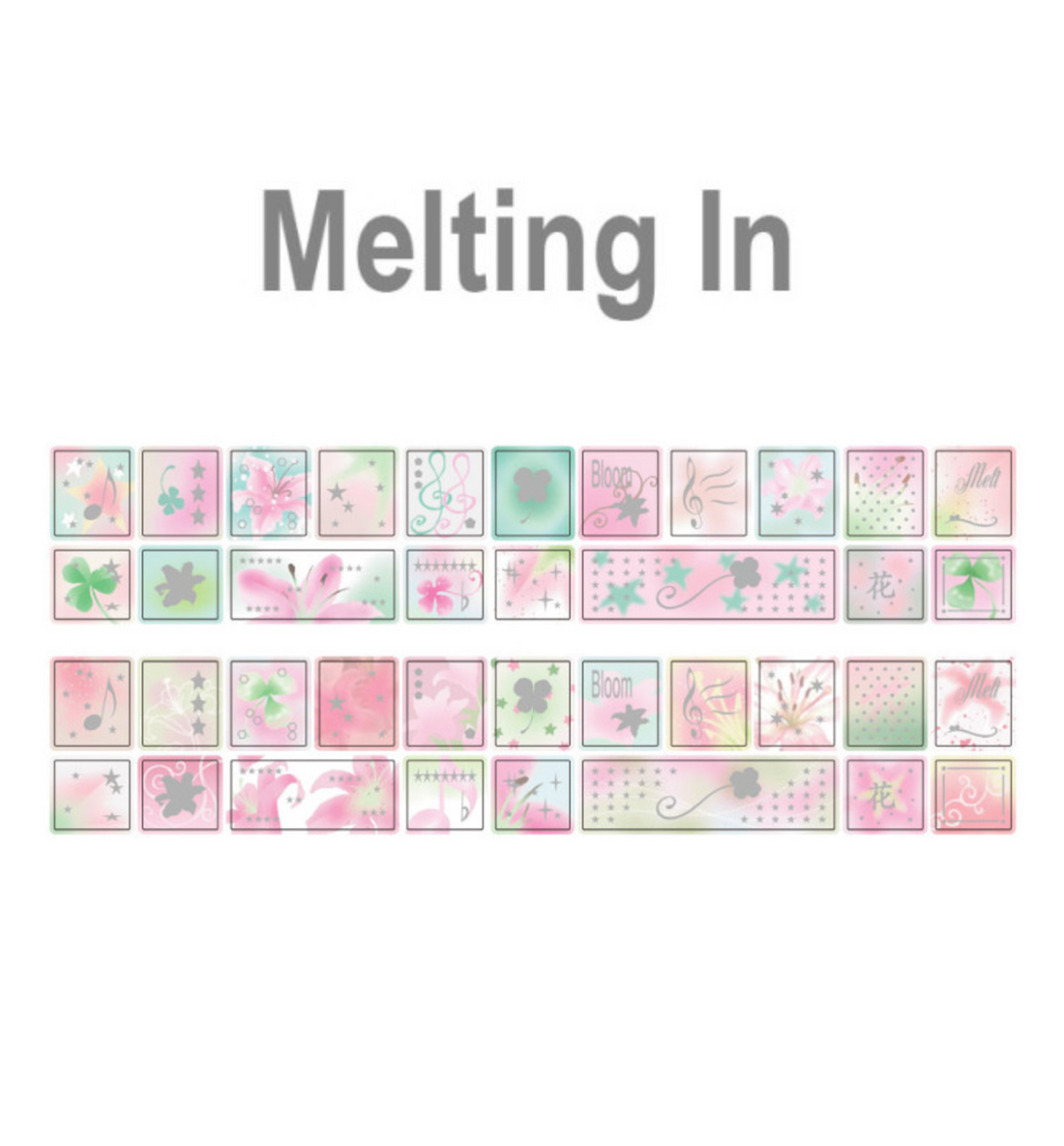 Melting In Die-Cut Silver Foil Masking Tape