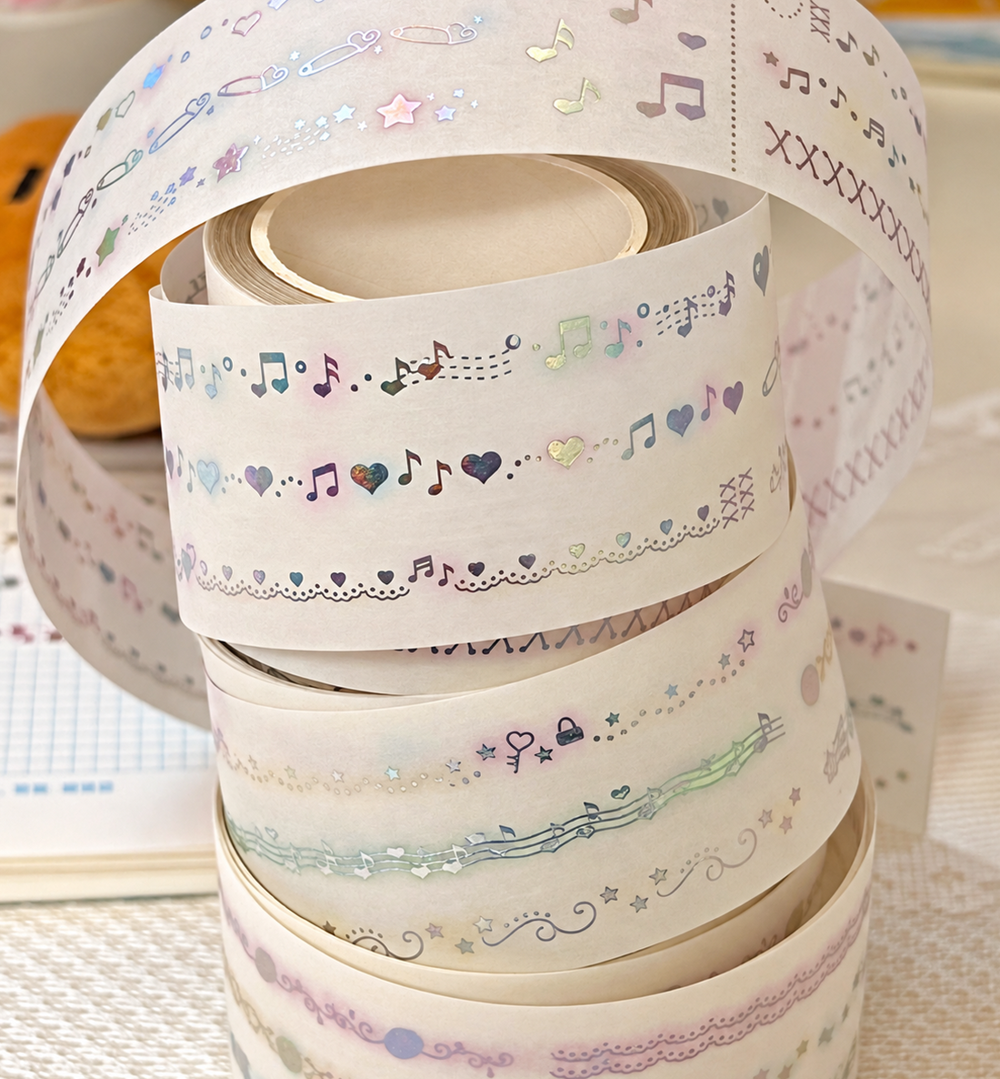 Holographic Line Kiss-Cut Tape Ver.1~3