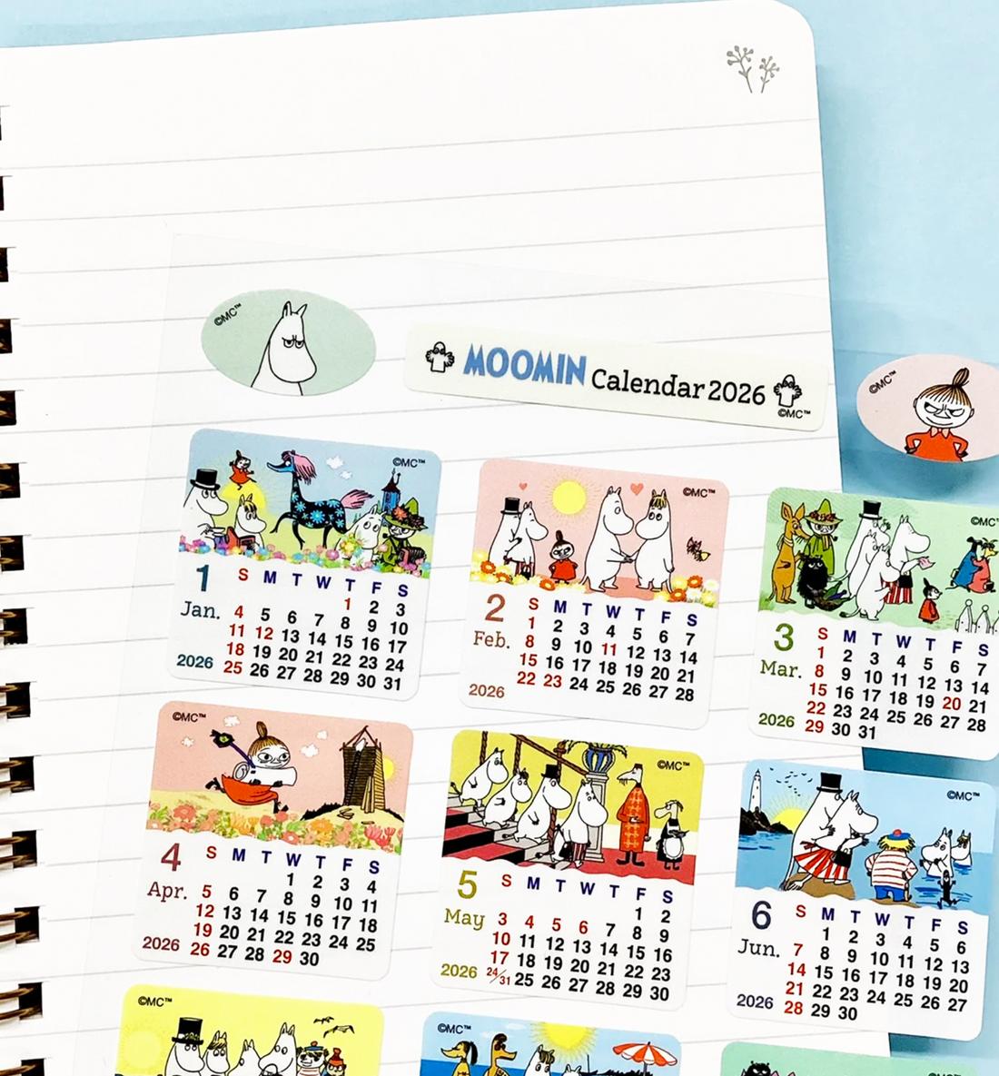 [JAPAN] 2026 Moomin Sticker Calendar
