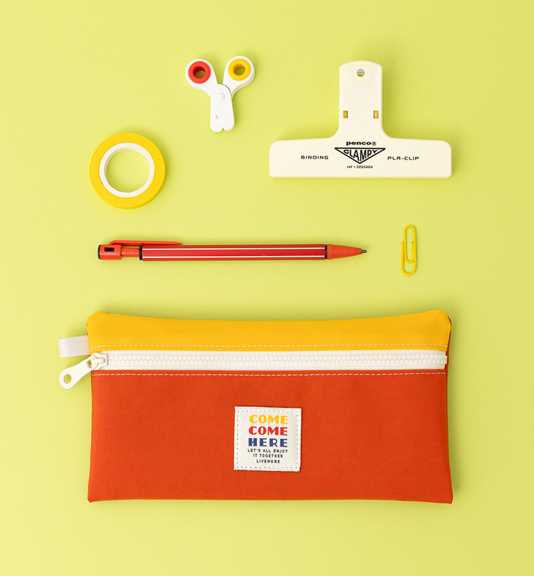 Come Come Here Flat Pencil Case