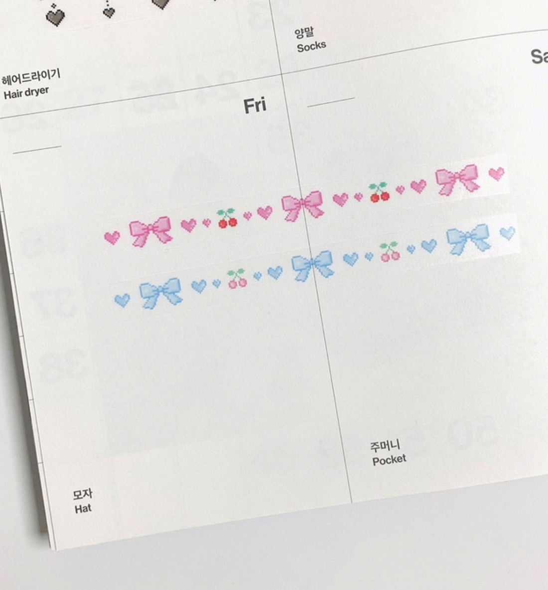 Ribbon & Cherry Washi Tape