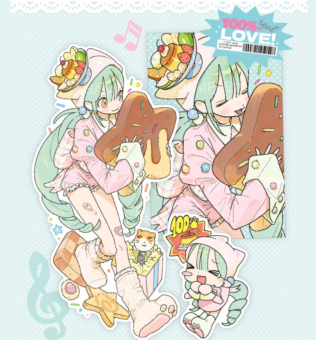 100% Real LOVE! Sticker [3 Pieces]