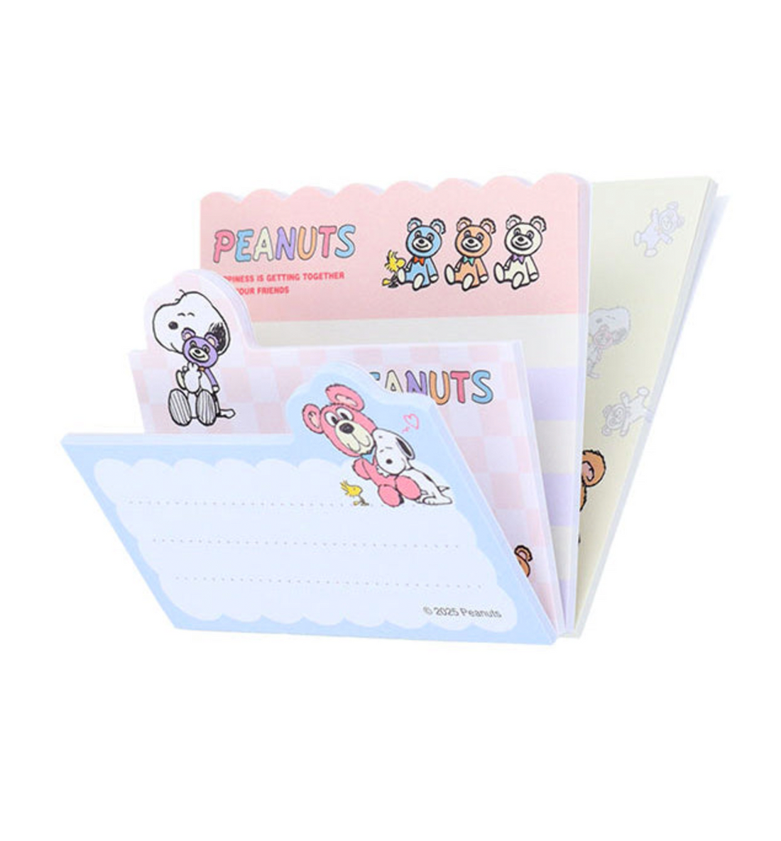 [JAPAN] Peanuts Snoopy & Cuddly Bears Sticky Note [Pastel]