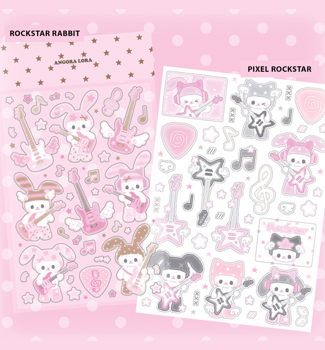 Rockstar Bunny & Pixel Rockstar Sticker