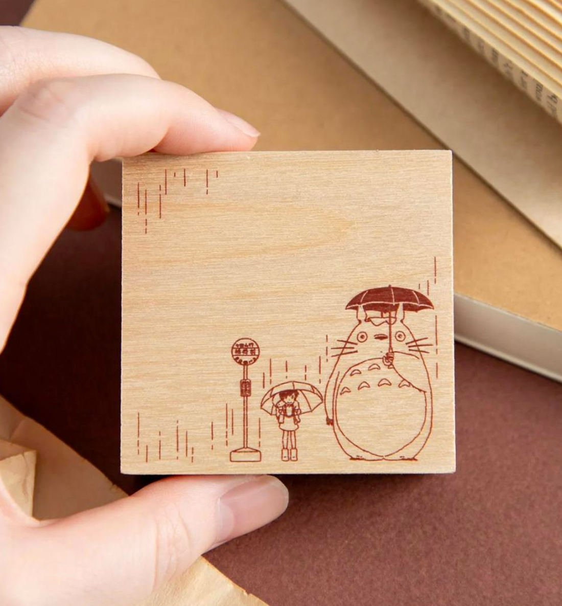[JAPAN] My Neighbor Totoro Wooden Stamp [Bus Stop]