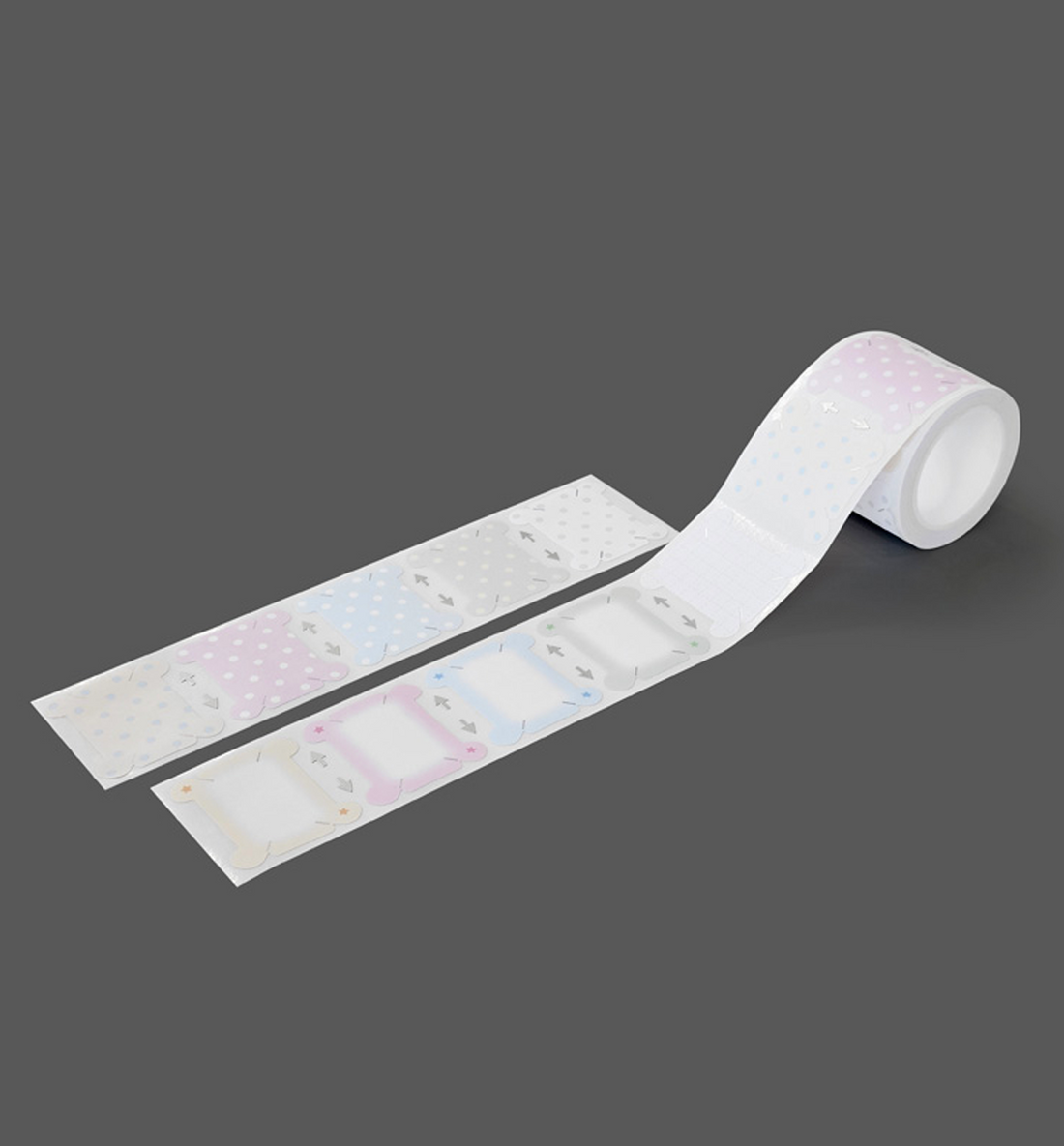 Silver Foil Bobbin Kiss Cut Washi Tape