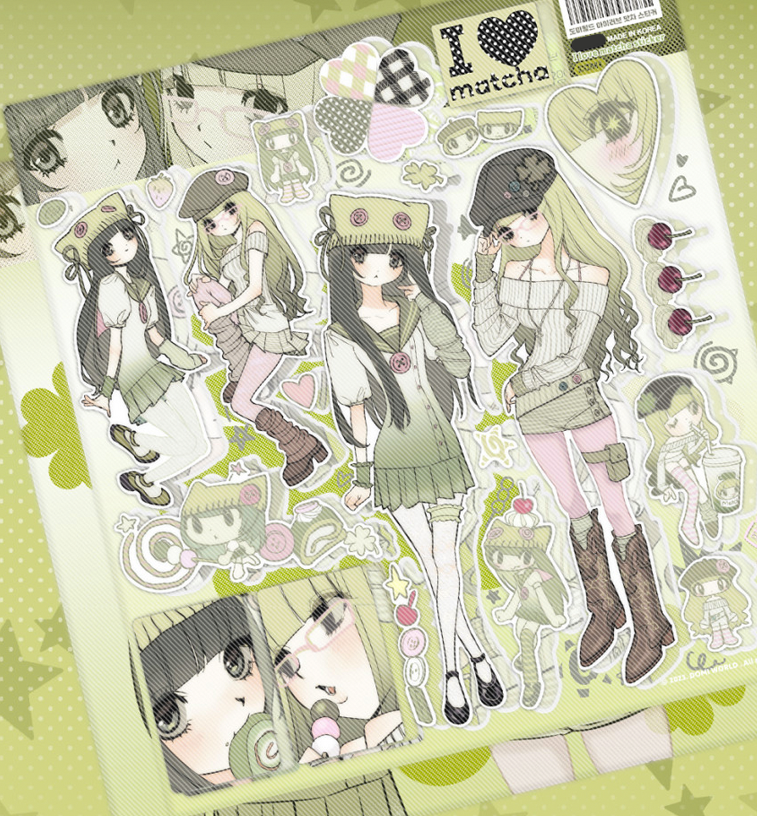 Domi World I Love Matcha Sticker