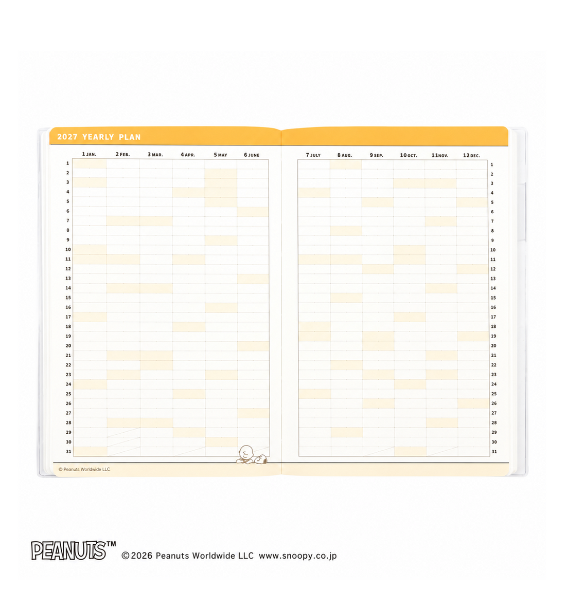 [JAPAN] 2027 Peanuts Snoopy B6 Monthly Planner [Poppin]