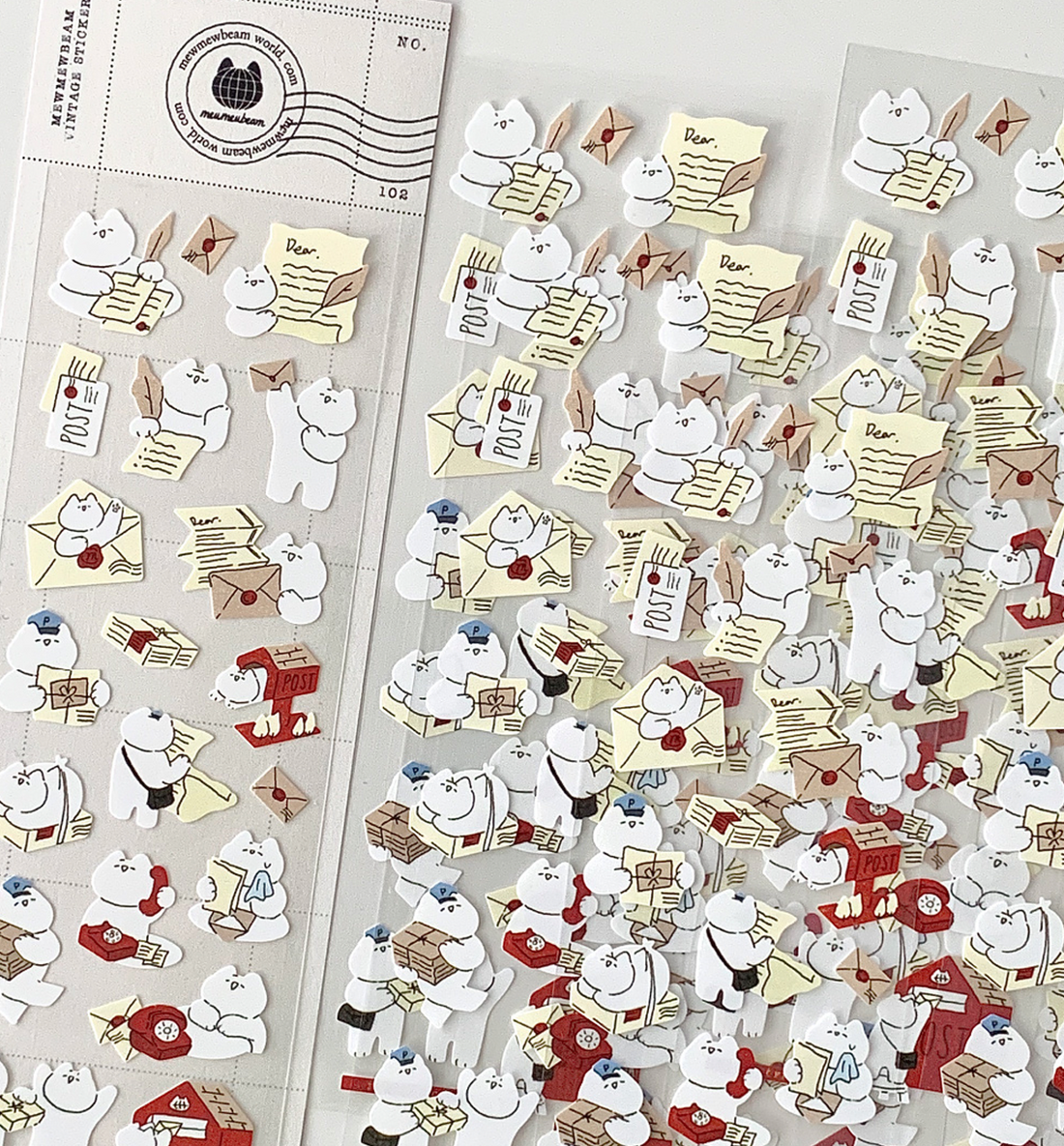 Meow Meow Vintage Seal Sticker [Postman]