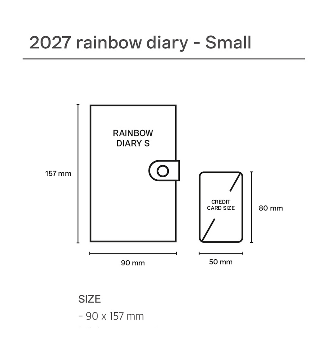 2027 Rainbow Weekly Planner [Small]