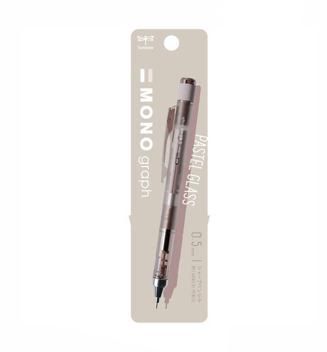 Tombow Mono Graph Pastel Glass 0.5mm Mechanical Pencil [Glass Brown]