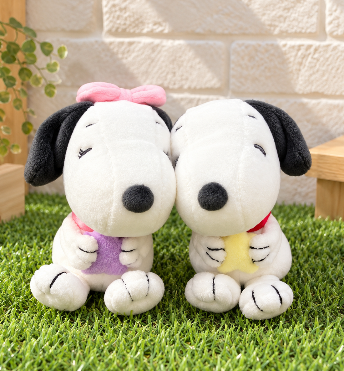 [JAPAN] Peanuts Snoopy Nikonui Plush Keyring Ver. 2 [Snoopy & Bell]