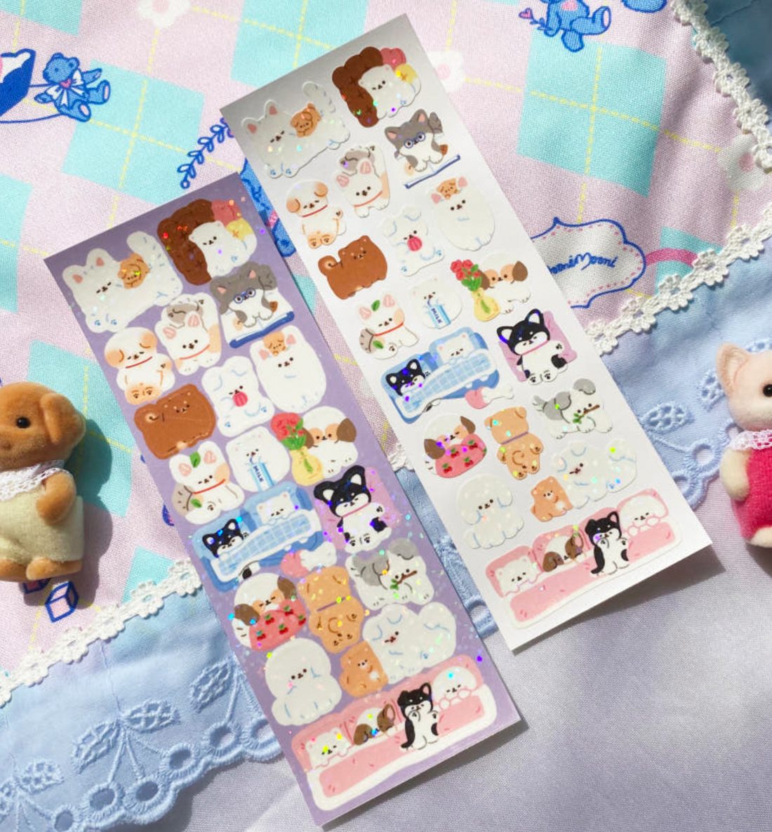 Twisting Dog Hologram Seal Sticker
