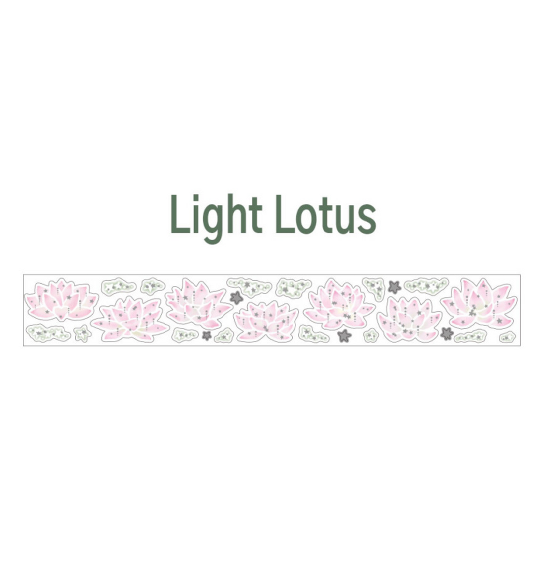 Light Lotus Kiss Cut Washi Tape