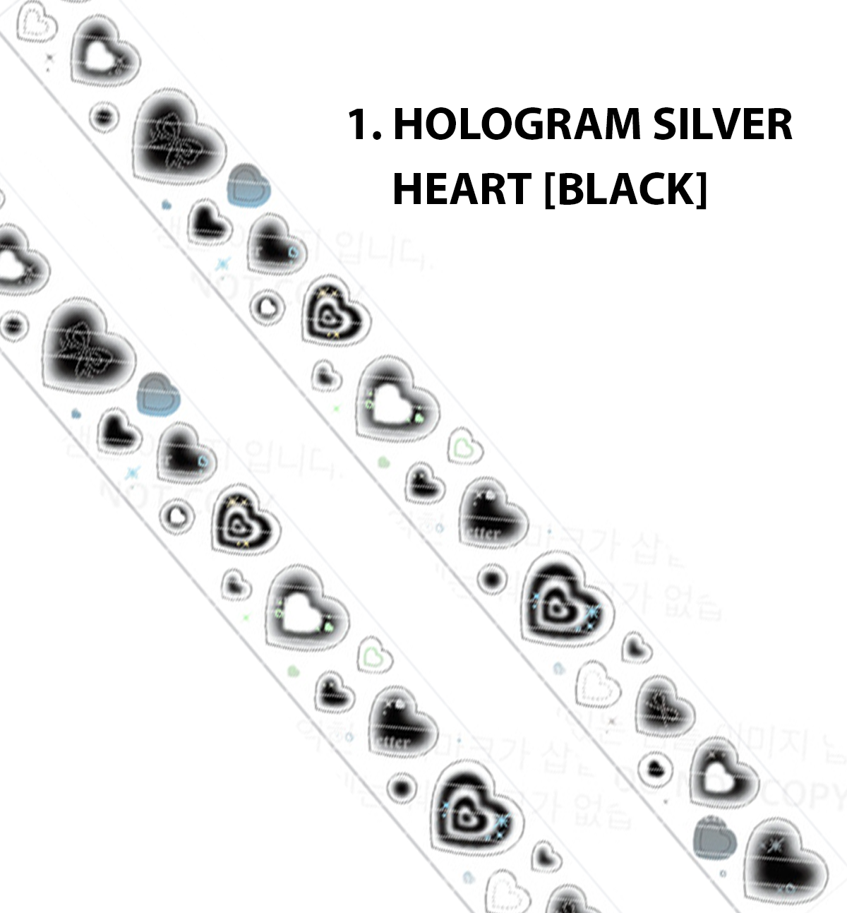 Hologram Heart Series Washi Tape [Silver]