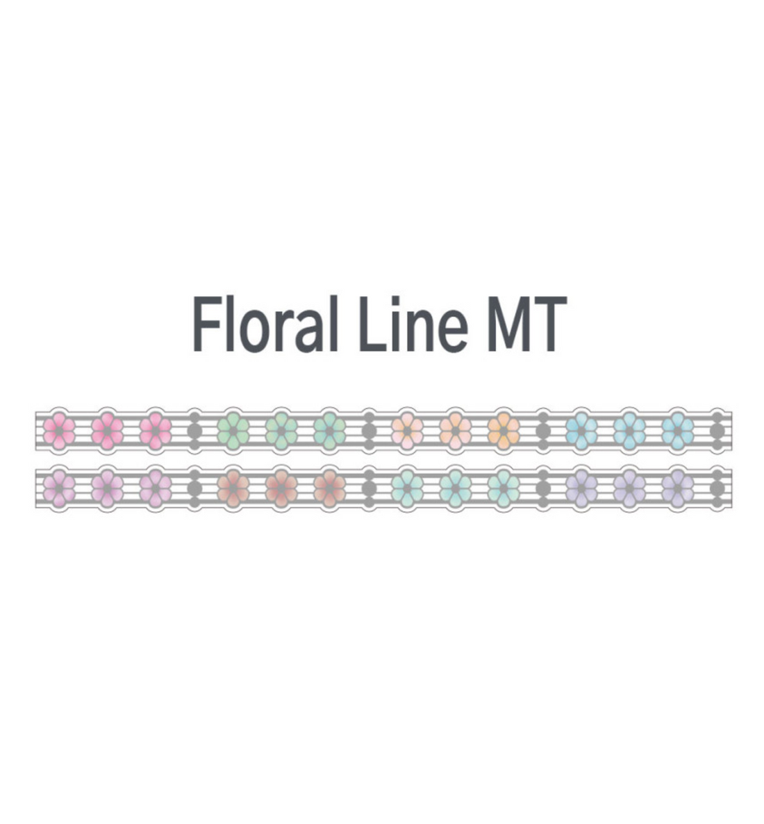 Floral Line Die Cut Washi Tape