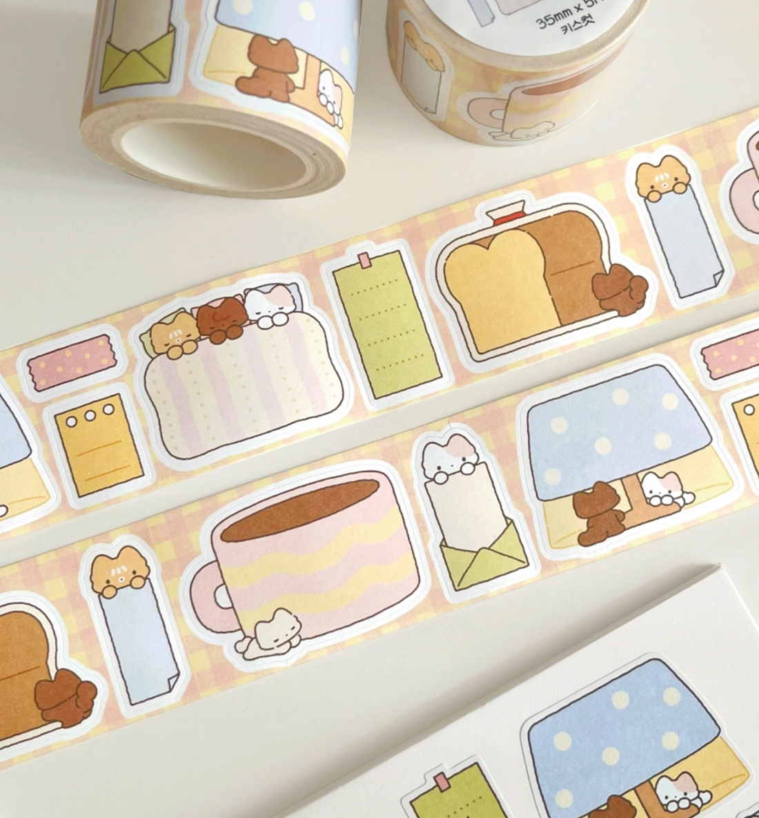 Daily Record Memo Kiss Cut Washi Tape