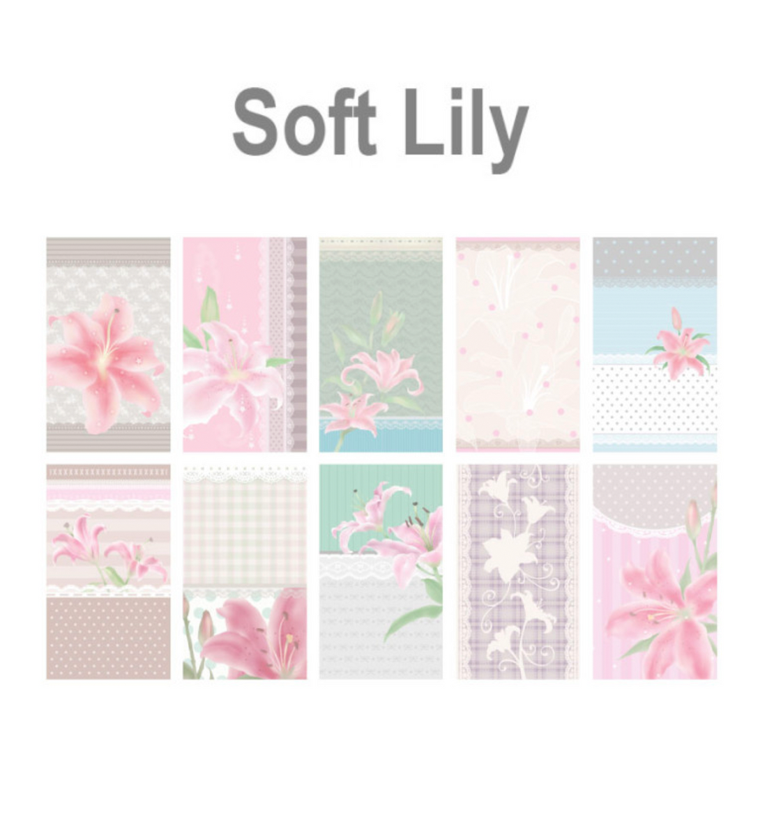 Soft Lily Paper Sticker Set